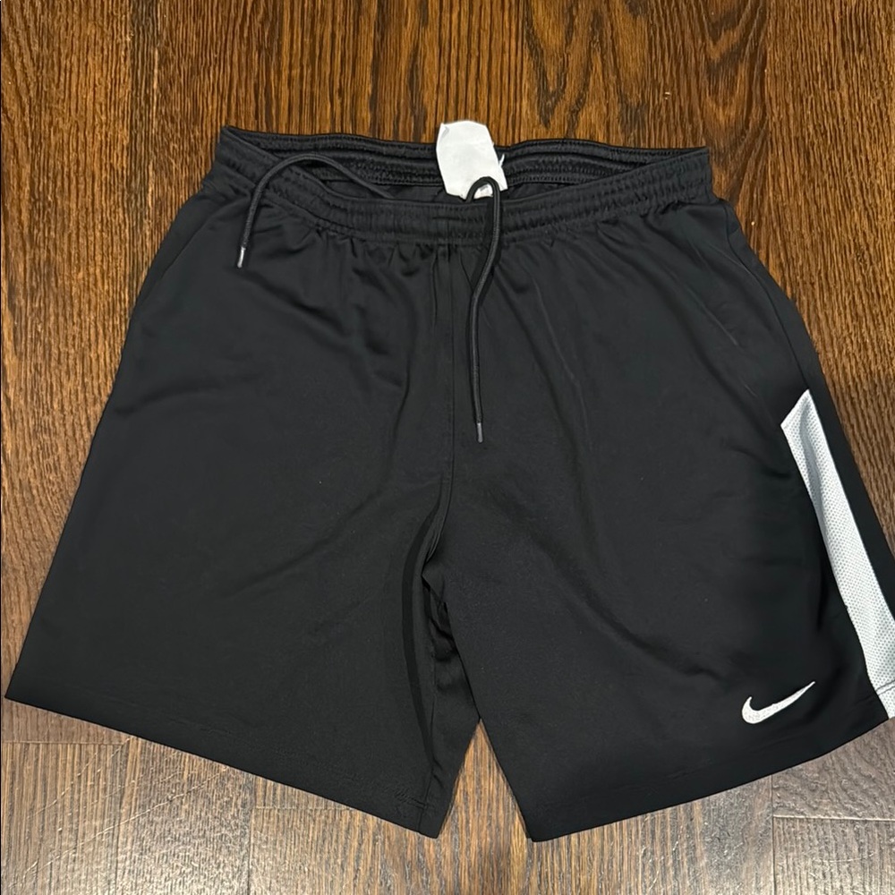 Nike Black and White Athletic Shorts Sporty Design